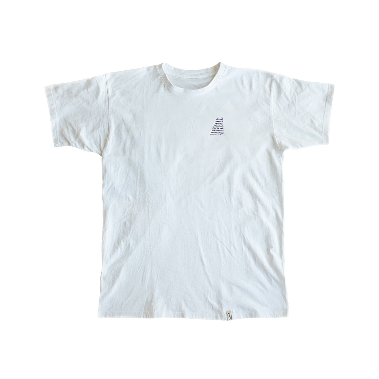 values unity. shirt - upcycled